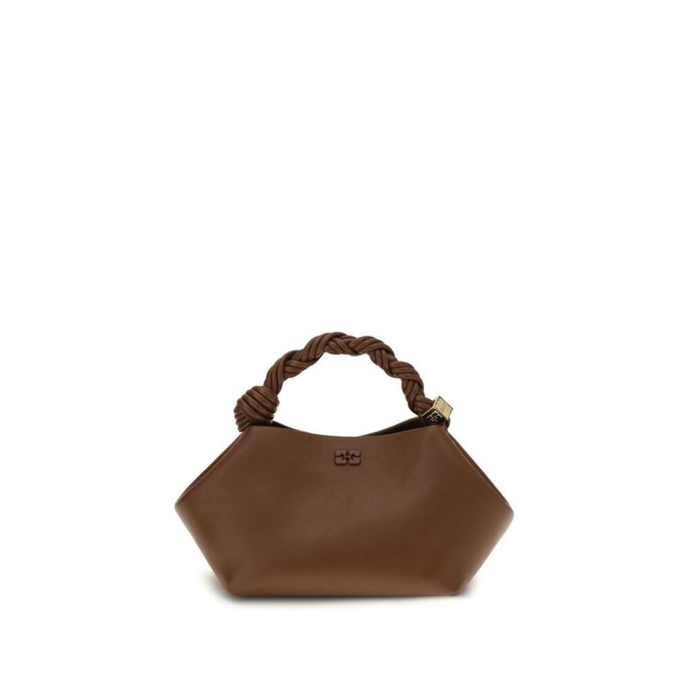 Ganni Brown Recycled Leather Women's Handbag